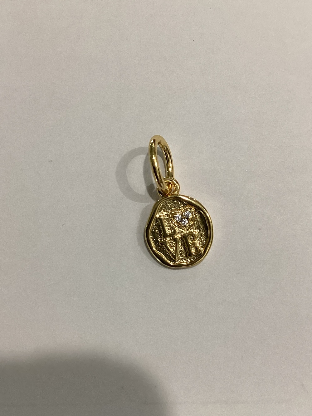 Gold 'Love' Coin Pendant Charm -‎ Women Jewelry